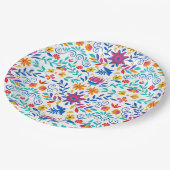 Assiettes En Carton Motif d'art populaire mexicain (Angle)