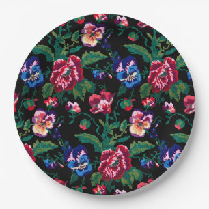 Assiettes En Carton Motif d'art populaire traditionnel ukrainien vushu