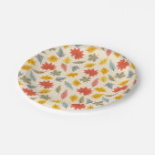 Assiettes En Carton Motif d'automne feuille colorée (Angle)