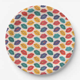 Assiettes En Carton Motif de baiser