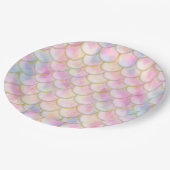 Assiettes En Carton Motif de balance de sirène Pastel Iridescente (Angle)