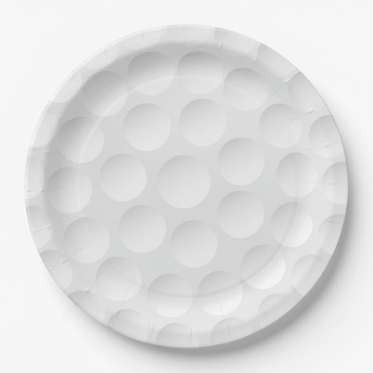 Assiettes En Carton Motif de balle de golf (Devant)