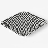 Assiettes En Carton Motif de base noir classique (Angulaire)