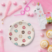Assiettes En Carton Motif de beignets sucrés (Fête)