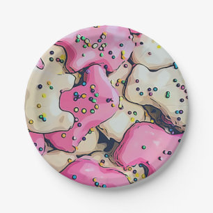 Assiettes En Carton Motif de biscuits animaux congelés