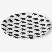 Assiettes En Carton motif de bison (Angle)