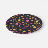 Assiettes En Carton Motif de bonbons d'Halloween (Angle)