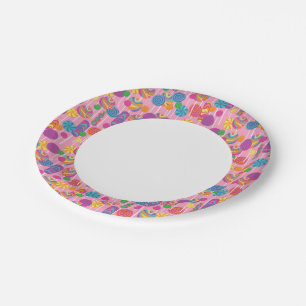 Assiettes En Carton Motif de bonbons Lollipops