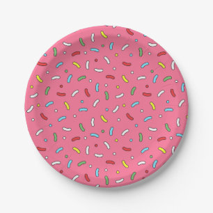 Assiettes En Carton Motif de bonbons rose amusant