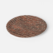 Assiettes En Carton Motif de briques (Angle)