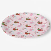 Assiettes En Carton Motif de cacao chaud Noël (Angle)