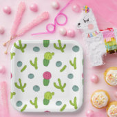 Assiettes En Carton Motif de Cactus du désert (Fête)