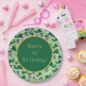 Assiettes En Carton Motif de camion-poubelle customisé (Fête)