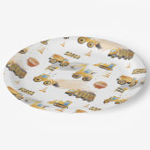 Assiettes En Carton Motif de camions pour enfants (Angle)