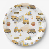 Assiettes En Carton Motif de camions pour enfants (Devant)