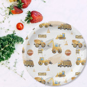 Assiettes En Carton Motif de camions pour enfants