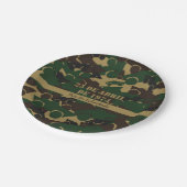 Assiettes En Carton Motif de camouflage de véhicule militaire (Angle)