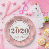 Assiettes En Carton Motif de camouflage rose personnalisé (Fête)