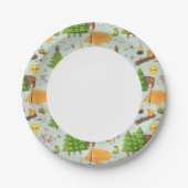 Assiettes En Carton Motif de camping (Devant)