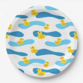 Assiettes En Carton Motif de canard en caoutchouc jaune (Devant)