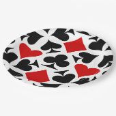 Assiettes En Carton Motif de cartes (Angle)