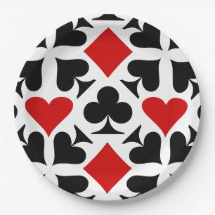 Assiettes En Carton Motif de cartes