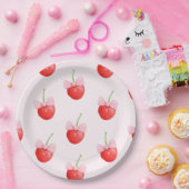 Assiettes En Carton Motif de cerise douce (Fête)