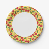 Assiettes En Carton motif de cerisier (Devant)