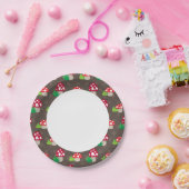 Assiettes En Carton motif de champignons (Fête)