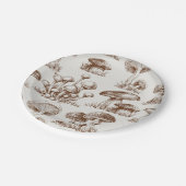 Assiettes En Carton Motif de champignons (Angle)