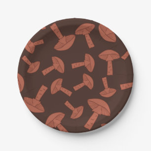 Assiettes En Carton Motif de champignons