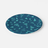 Assiettes En Carton Motif de champignons (Angle)