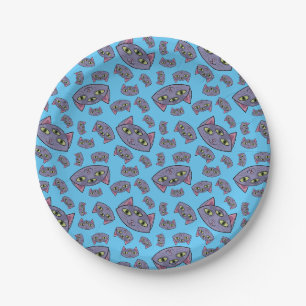 Assiettes En Carton Motif de chat Alien