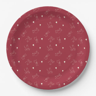 Assiettes En Carton Motif de chat mignon