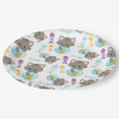 Assiettes En Carton Motif De Chats, Chats Mignons, Chatons, Poisson (Angle)