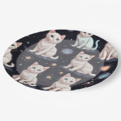 Assiettes En Carton Motif de chats mignons (Angle)