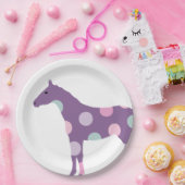 Assiettes En Carton Motif de cheval coloré (Fête)