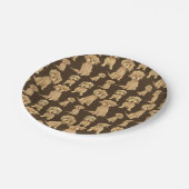 Assiettes En Carton Motif de chien Brown labradoodle doré (Angle)