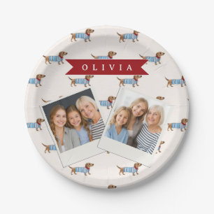 Assiettes En Carton Motif de chien Dachshund mignon et chic personnali