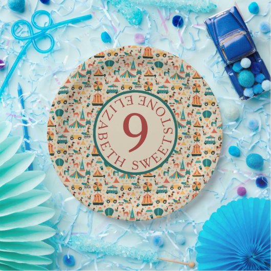 Assiettes En Carton Motif de cirque (Fête)
