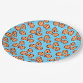 Assiettes En Carton Motif de cookies à puces de chocolat (Angle)