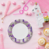 Assiettes En Carton Motif de courtepointe (Fête)