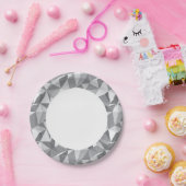 Assiettes En Carton Motif de diamant - Polygone Abstrait (Fête)