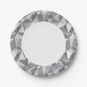 Assiettes En Carton Motif de diamant - Polygone Abstrait (Devant)