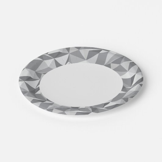 Assiettes En Carton Motif de diamant - Polygone Abstrait (Angle)