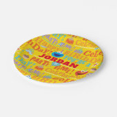 Assiettes En Carton Motif de fête de Sesame Pals (Angle)