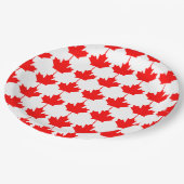 Assiettes En Carton Motif de feuille d'érable rouge du Canada (Angle)