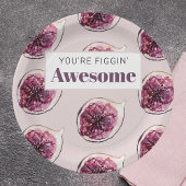 Assiettes En Carton Motif de Fig violet moderne & Vous êtes Figgin' Aw