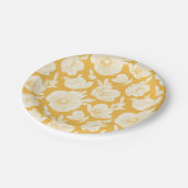 Assiettes En Carton Motif de fleur d'or (Angle)