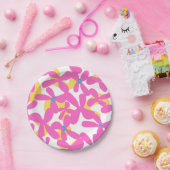 Assiettes En Carton Motif de fleurs (Fête)